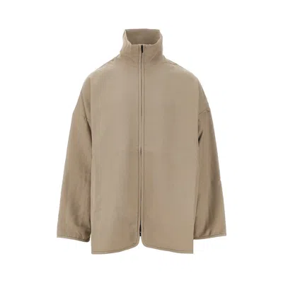 Fear Of God Virgin Wool-blend High-neck Jacket In Neutral