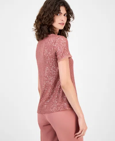 Anne Klein Women's Sequined T-shirt In Multi