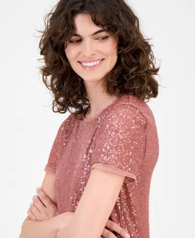 Anne Klein Women's Sequined T-shirt In Multi