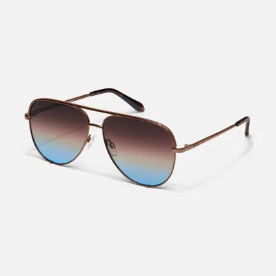Quay High Key Twist 60mm Gradient Aviator Sunglasses In Multi
