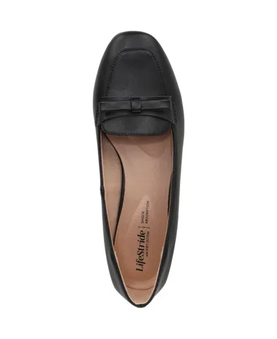 Lifestride Women's Claudine Square Toe Block Heel Ballerina Flats In Black