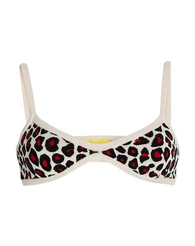 Akep Inspired By  Woman Top Ivory Size 2 Viscose, Polyester In Animal Print