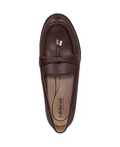Lifestride Women's Malta 3 Round Toe Slip On Tassel Loafers In Brown