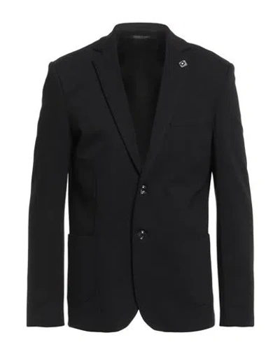 Exibit Man Blazer Black Size 44 Viscose, Polyamide, Elastane