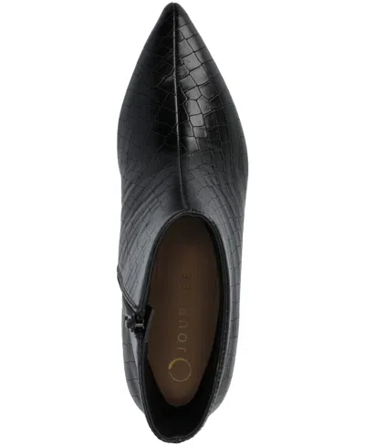 Journee Collection Women's Arely Kitten Heel Pointed Toe Dress Booties In Black