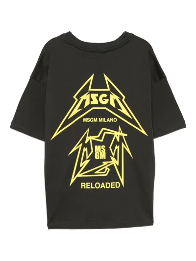 Msgm Graphic-print T-shirt In Black