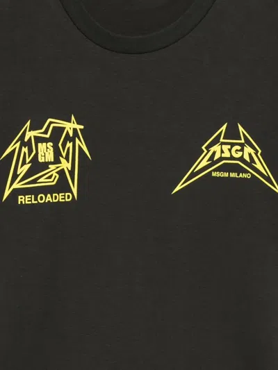 Msgm Graphic-print T-shirt In Black