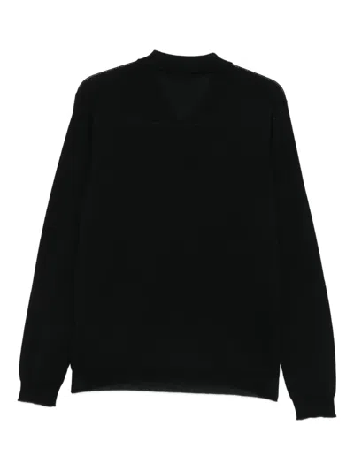 羊毛棉混纺POLO领毛衣