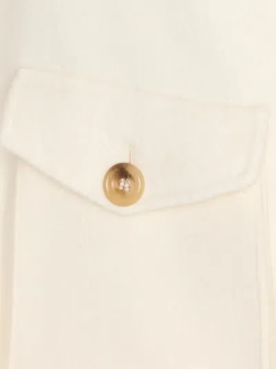 Liu •jo Fringed Zip-front Jacket In White