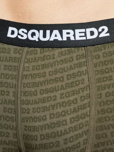 Dsquared2 Logo-print Cotton Two-piece Set In Green
