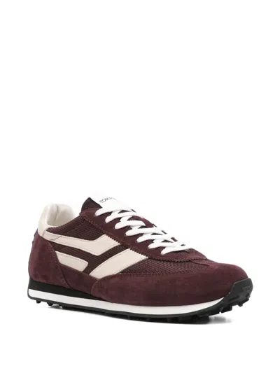 Tom Ford Mesh And Leather-trimmed Suede Sneakers In Brown