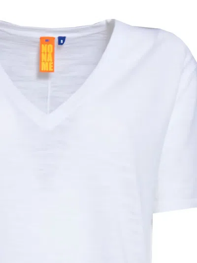 Ensea V-neck Short-sleeve T-shirt In White