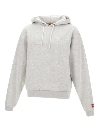 The North Face Hooded Sweatshirt With Drawstring And Ribbed Finish In Gray