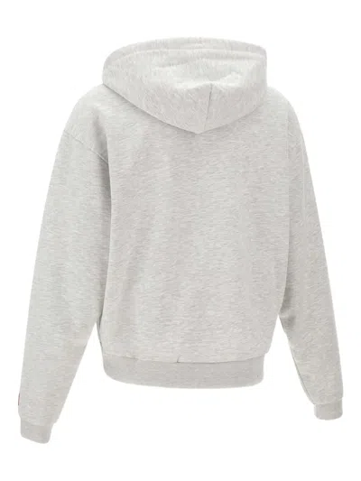 The North Face Hooded Sweatshirt With Drawstring And Ribbed Finish In Gray
