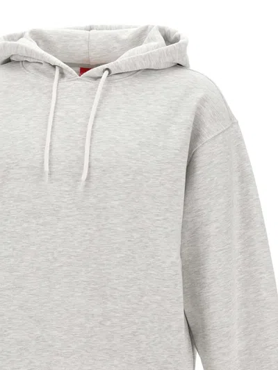 The North Face Hooded Sweatshirt With Drawstring And Ribbed Finish In Gray