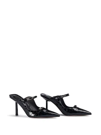 Le Silla Morgana Sabot Mules In Black