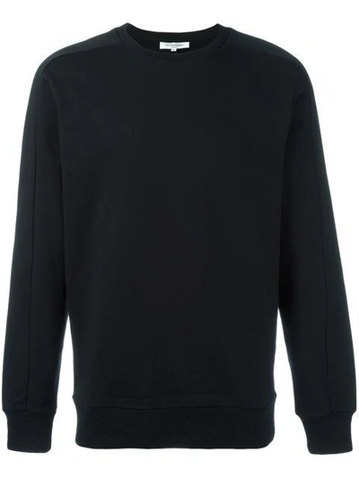 Shop Les Benjamins Crew Neck Sweatshirt - Black
