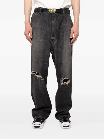 Kamiya Distressed Jeans In Black