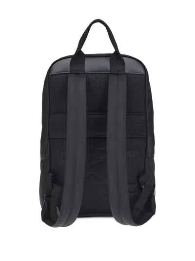Kiton Backpack With Adjustable Straps And Front Pocket In Black