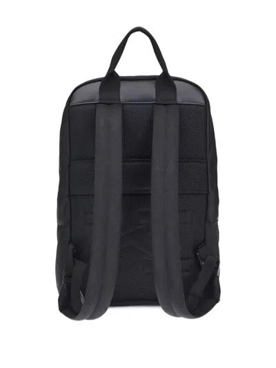 Kiton Backpack With Adjustable Straps And Front Pocket In Black