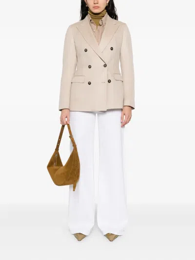 Tagliatore Double-breasted Buttoned Jacket In Neutral