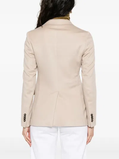 Tagliatore Double-breasted Buttoned Jacket In Neutral