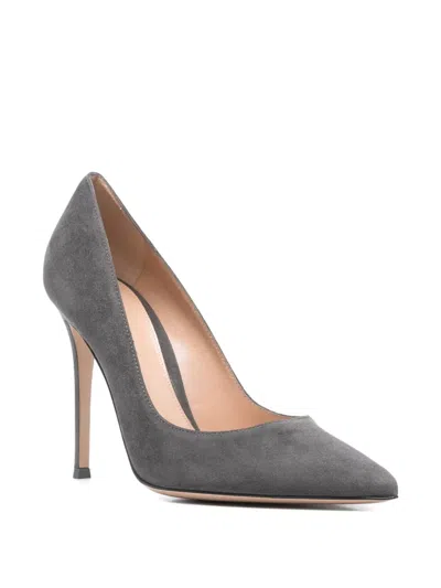 Gianvito Rossi Suede Pointed Toe Pumps In Multi