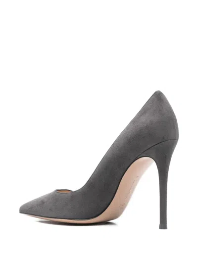 Gianvito Rossi Suede Pointed Toe Pumps In Multi