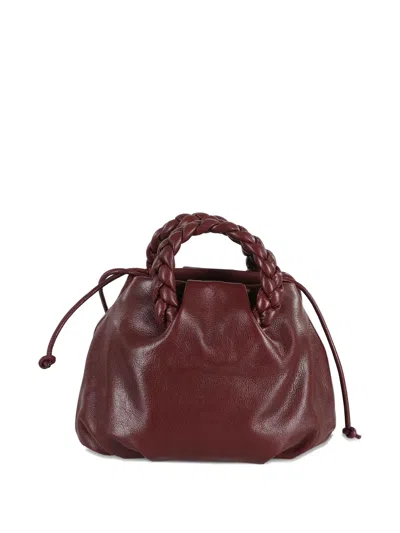 Hereu Braided Handle Shoulder Bag With Long Strap In Brown