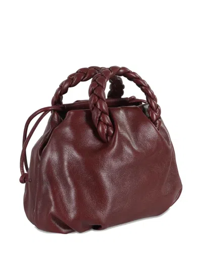 Hereu Braided Handle Shoulder Bag With Long Strap In Brown