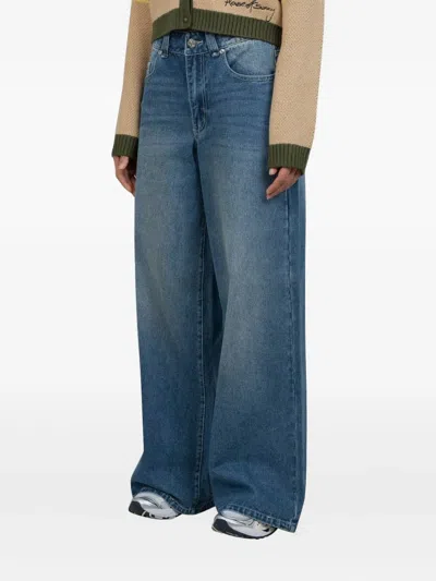 House Of Sunny Low Rise Wide Leg Denim In Blue