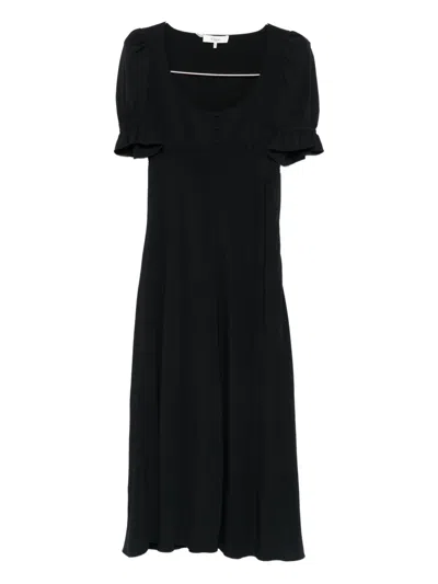 Chloé Long Dress With Button Detail And Empire Waistline In Black