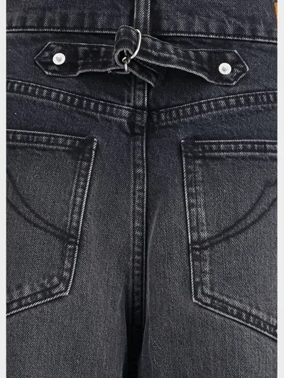 Kenzo Modern Straight Cut Denim Trousers In Gray