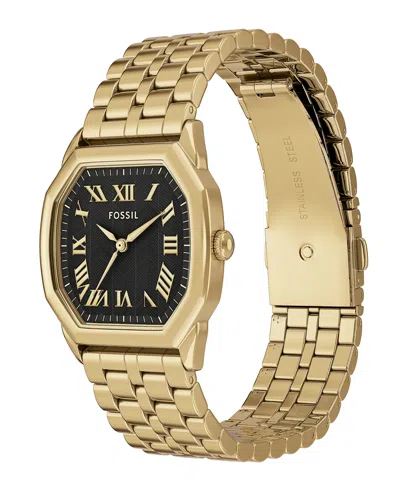 Fossil Women's Harlow Black Dial Watch In Gold