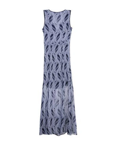 Shop Michael Michael Kors Long Dresses In Dark Blue