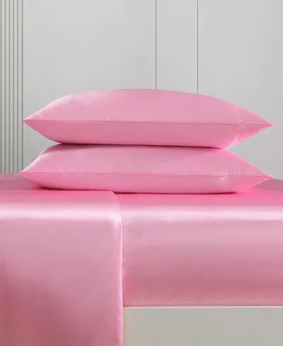 Betsey Johnson Solid Satin 3-pc. Sheet Set, Twin Xl In Pink