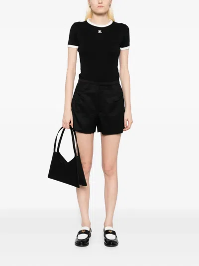 Ader Error Wool Shorts In Black