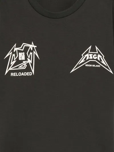 Msgm Graphic-print T-shirt In Black
