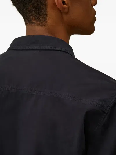 C.p. Company C.p.company Organic Gabardine Zipped Utility Overshi In Black