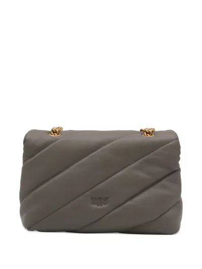 Pinko Small Quilted Shoulder Bag In Green