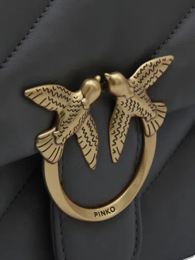 Pinko Small Quilted Shoulder Bag In Green