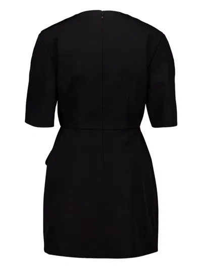 Givenchy Button-fastening Pocket Mini Dress In Black
