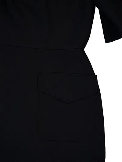 Givenchy Button-fastening Pocket Mini Dress In Black