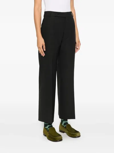 Plan C Front-pockets Trousers In Black