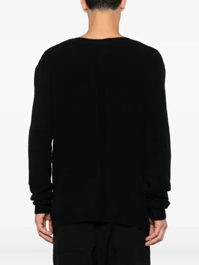 Rick Owens 'worn-out Ls Top' Knitwear In Black
