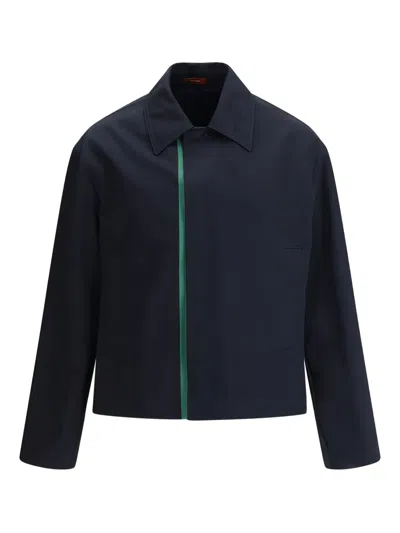 Gucci Cotton Canvas Overshirt In Blue