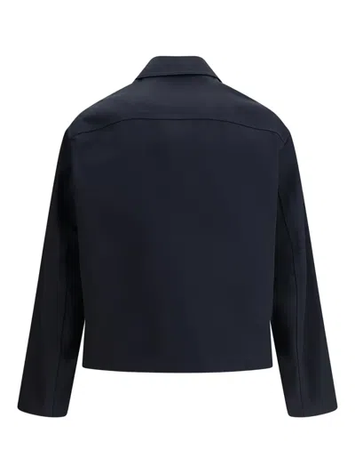 Gucci Cotton Canvas Overshirt In Blue