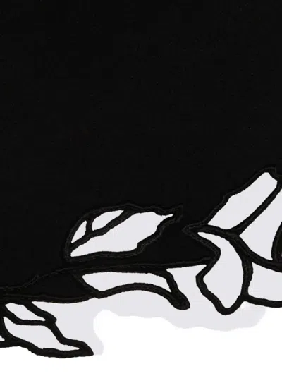 Blumarine Rose-embellished Mini Dress In Brown