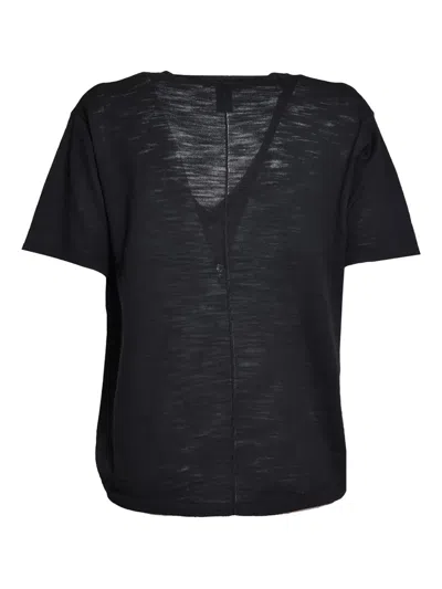 Ensea V-neck Short-sleeve T-shirt In Black