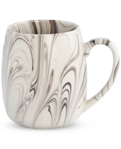 Lorren Home Trends Marble Pattern Mugs, Set Of 4 In Sand